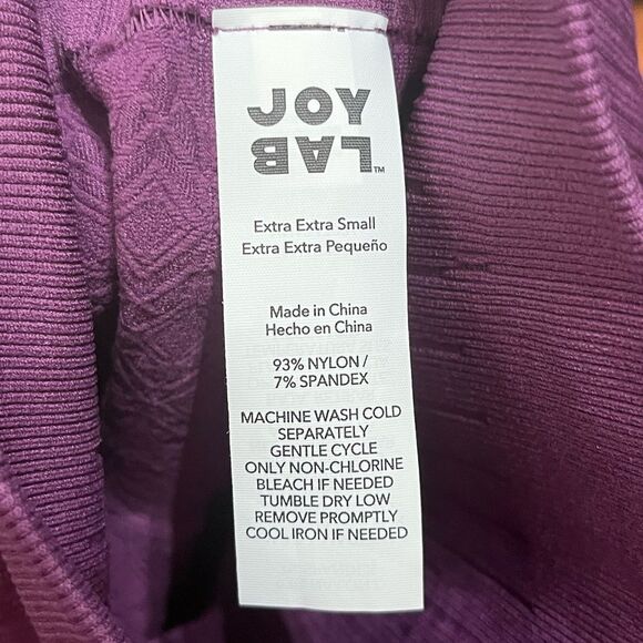 NWT JoyLab Women’s Purple 7/8 Length High-Rise Textured Leggings, Size XXS, NWT - Picture 7 of 8